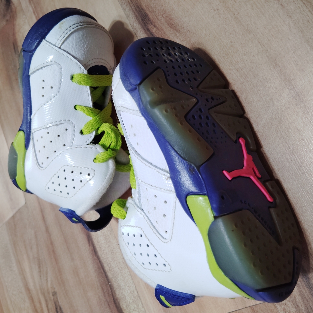 Jordan Blue and White Baby Walker Shoes